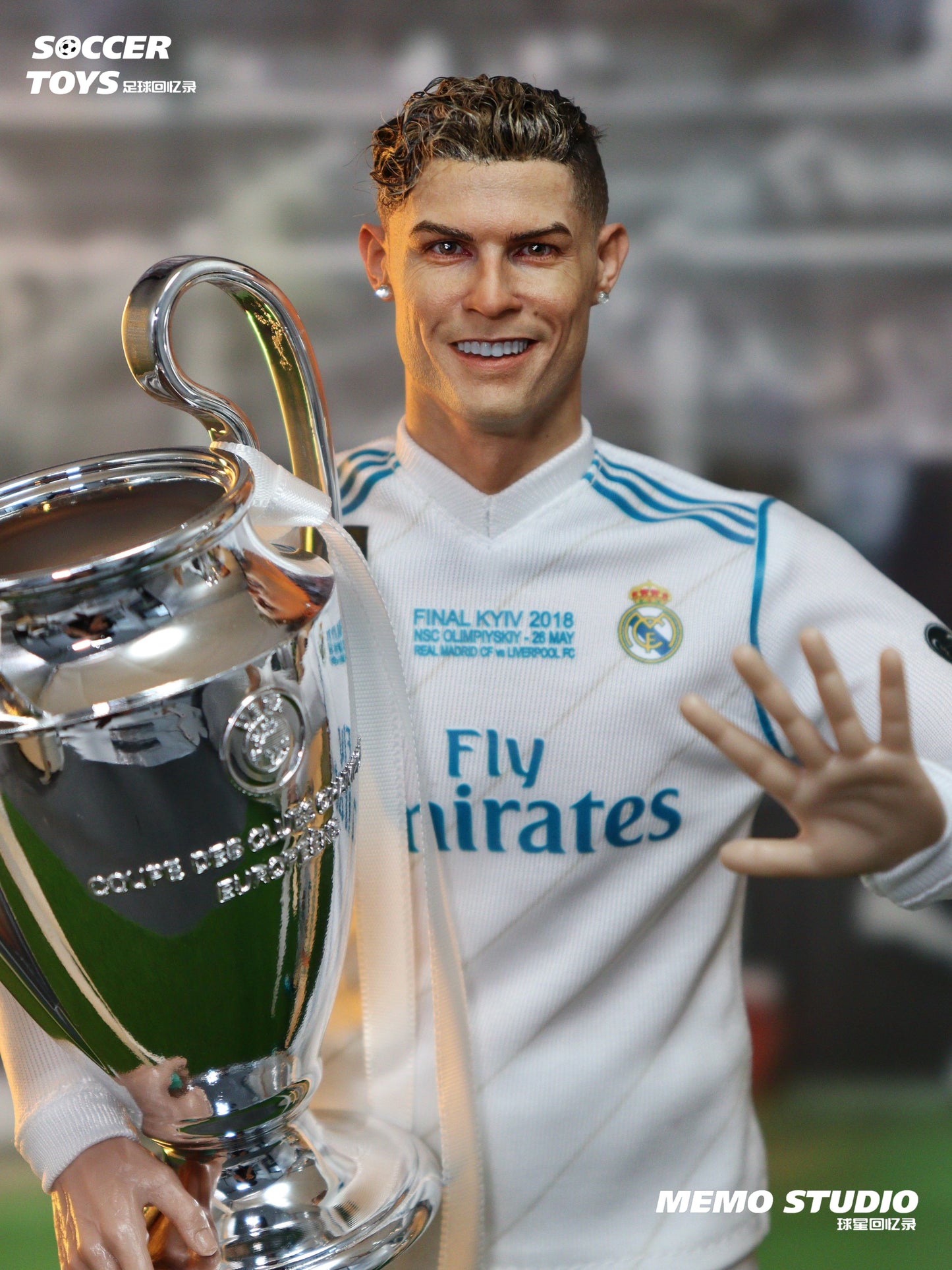 Memo Studio 1/6 Cristiano Ronaldo Real Madrid Action Figure “Curly Hair & Smile Expression”