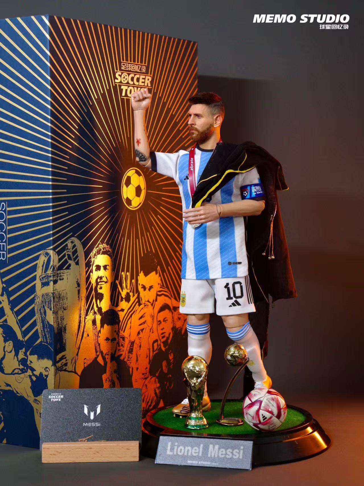 Memo Studio Soccer Memoir Custom 1/6 Lionel Messi Qatar World Cup Champion Figure