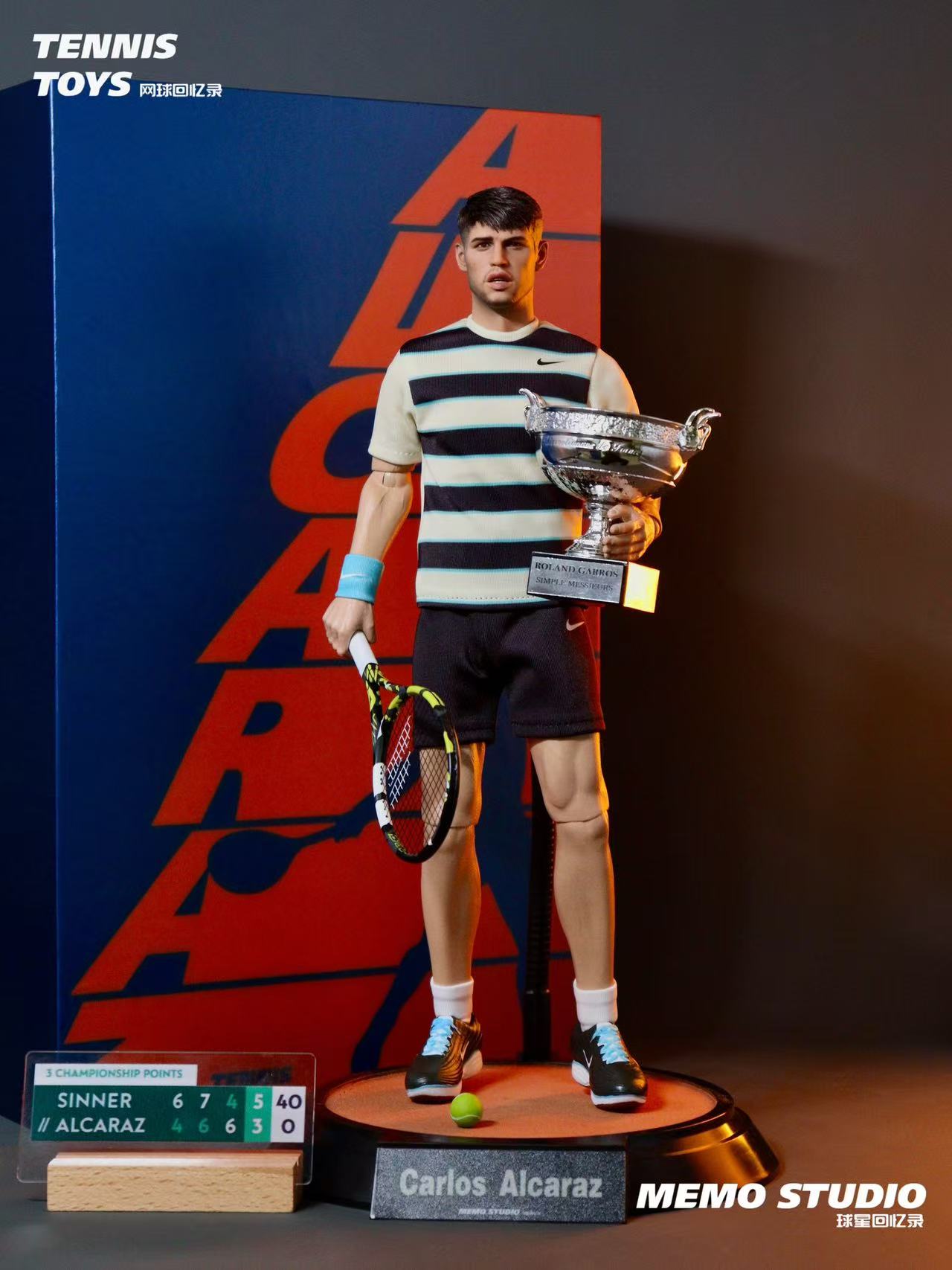 Memo studio1/6 Carlos Alcaraz Figure – 2025 Roland Garros Champion Edition