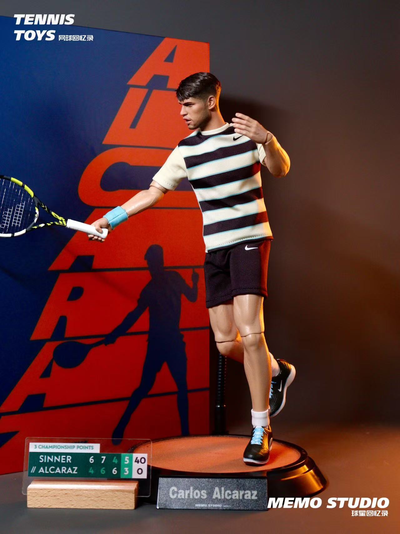 Memo studio1/6 Carlos Alcaraz Figure – 2025 Roland Garros Champion Edition