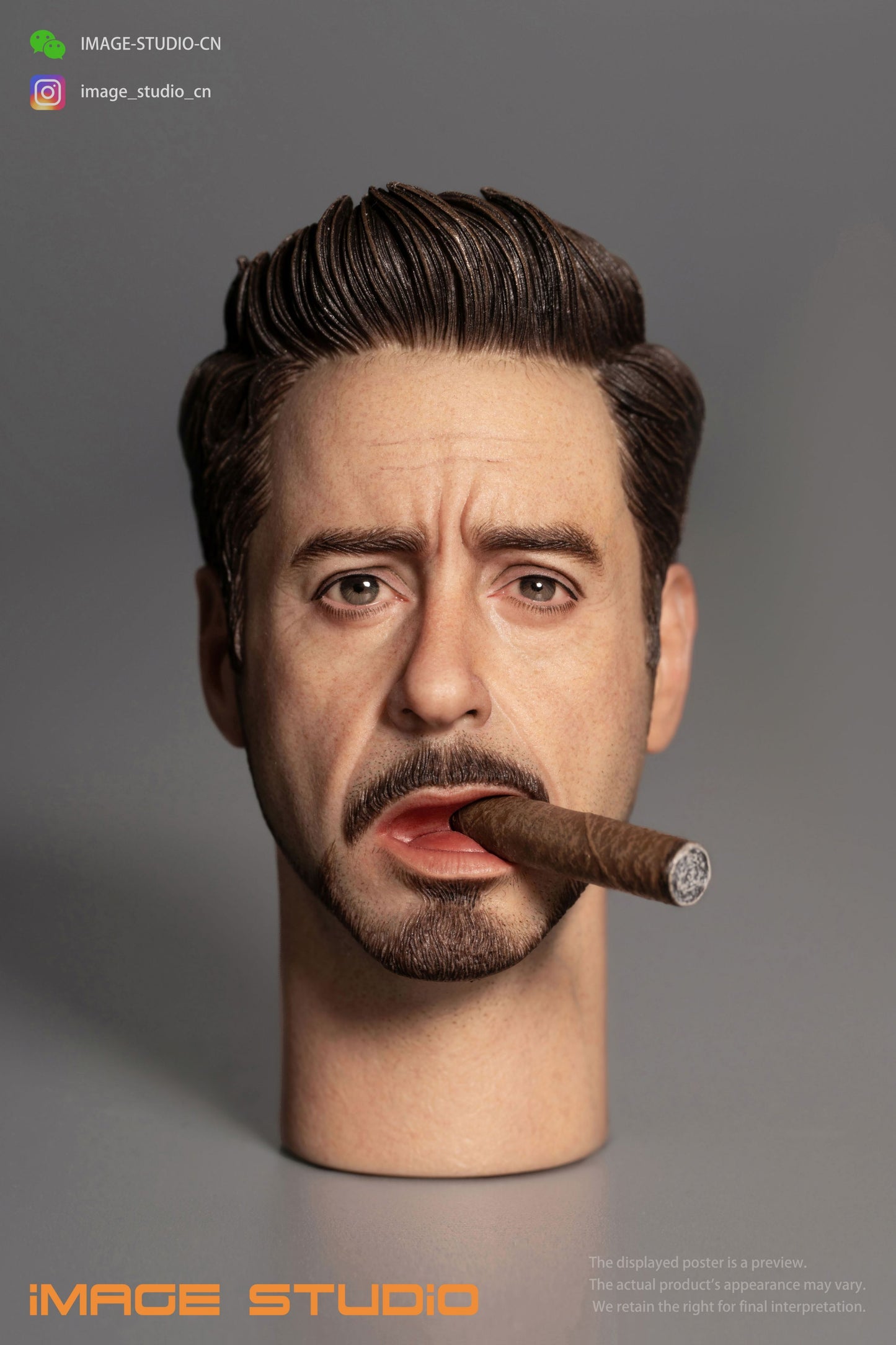 1/6 Tony Stark Cigar Painted Head Sculpt Preorder