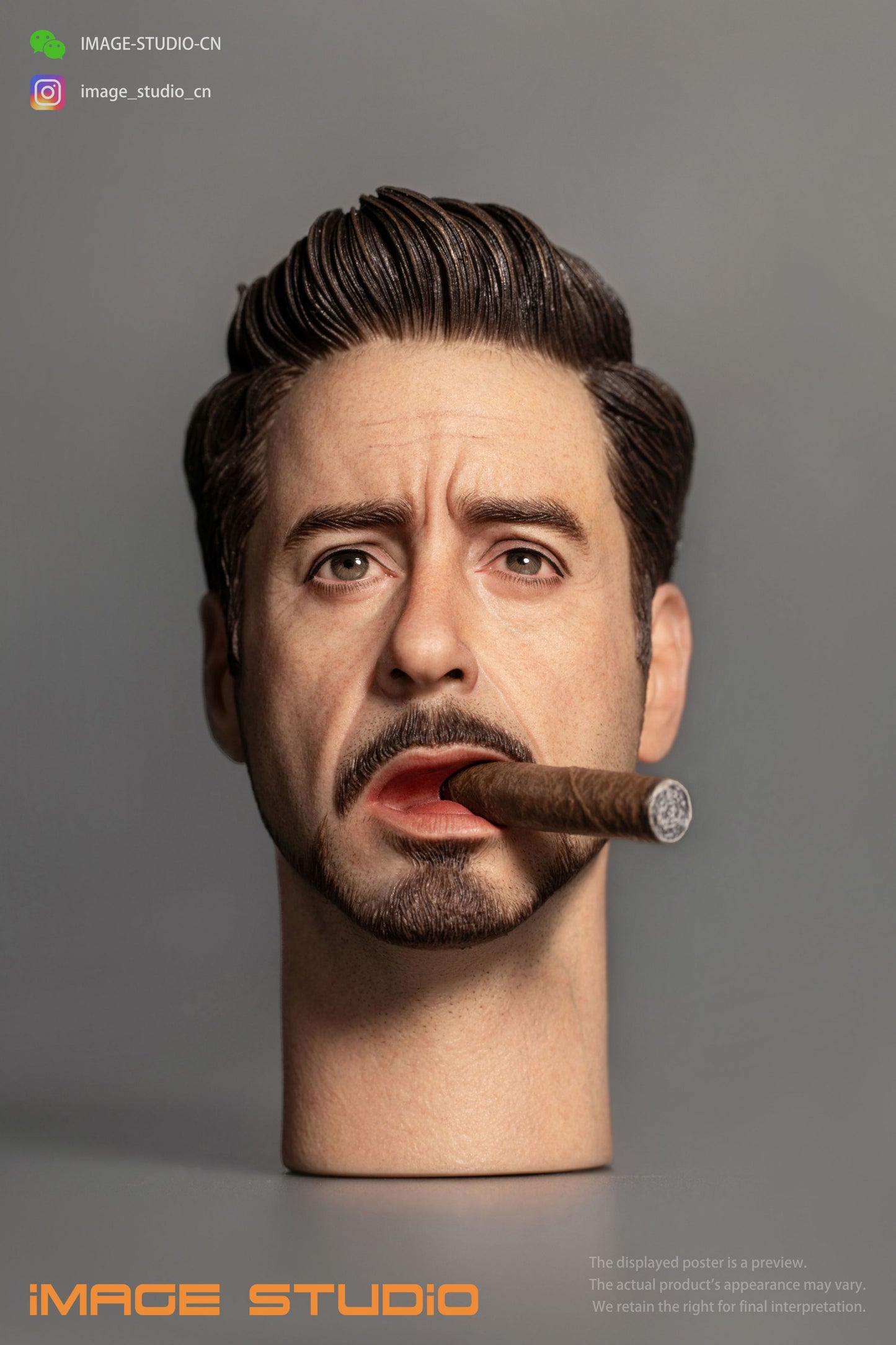 1/6 Tony Stark Cigar Painted Head Sculpt Preorder