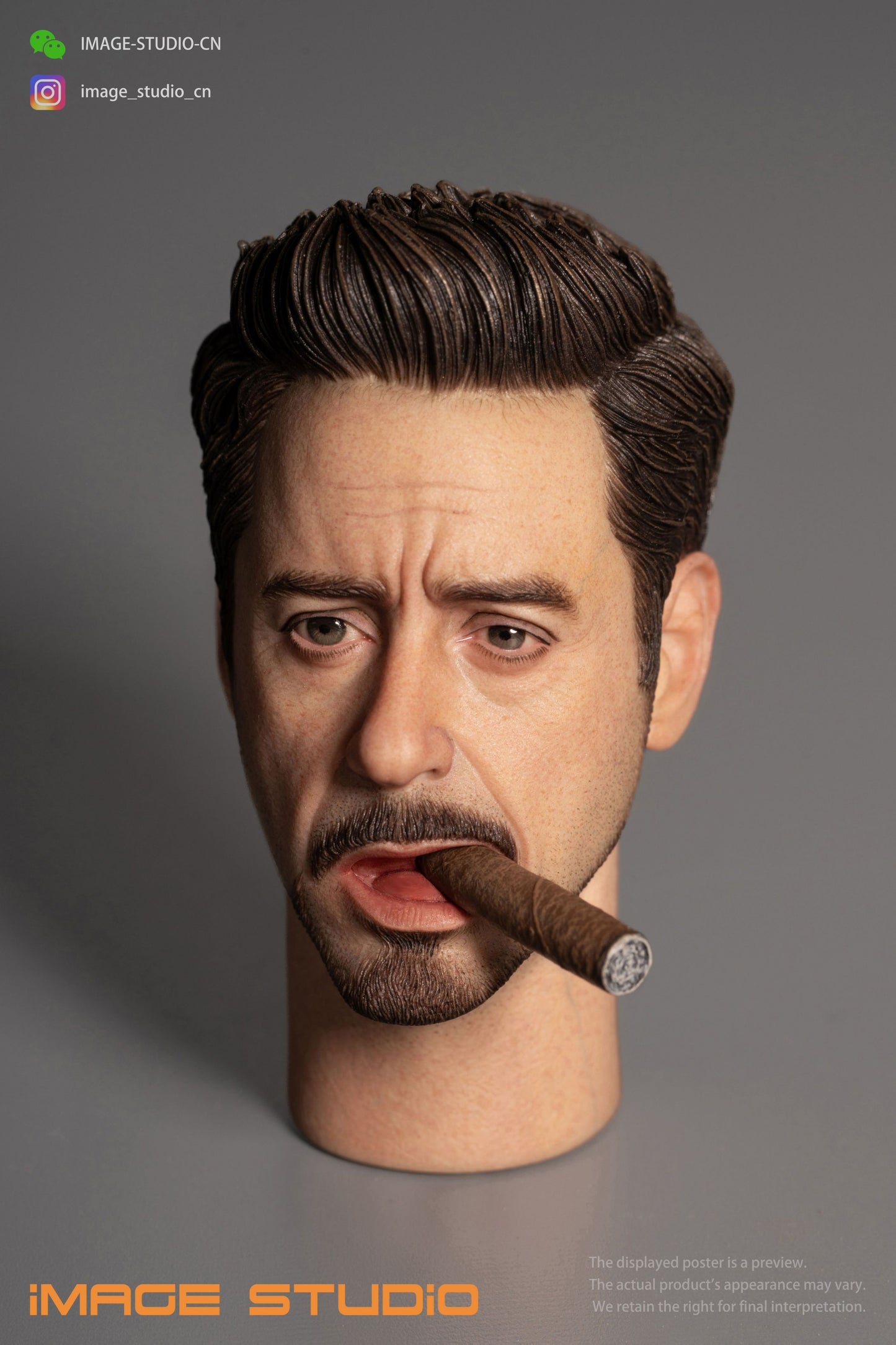 1/6 Tony Stark Cigar Painted Head Sculpt Preorder