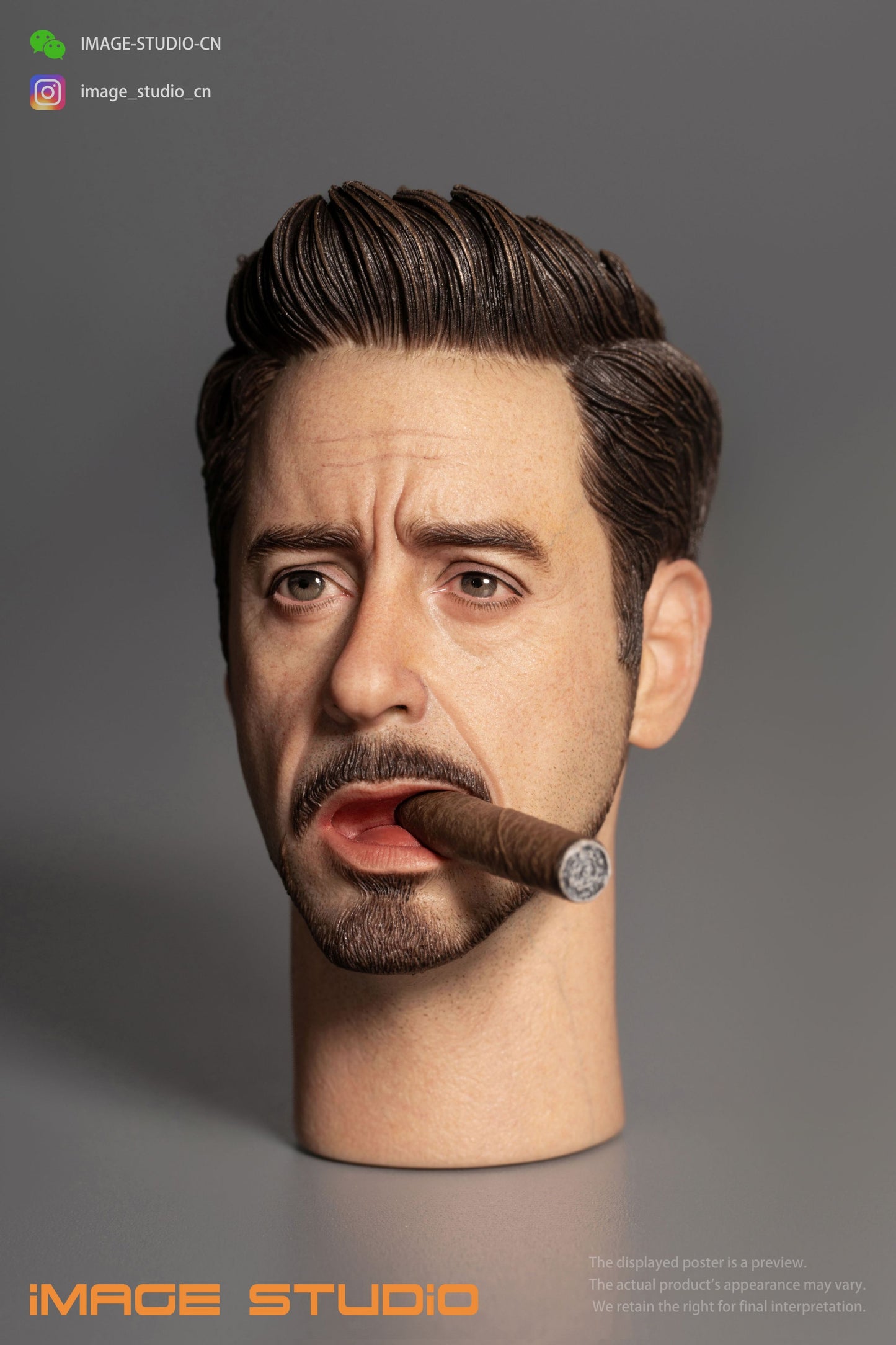 1/6 Tony Stark Cigar Painted Head Sculpt Preorder