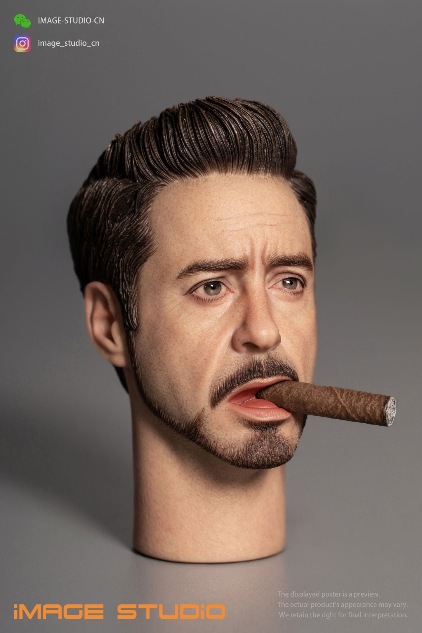 1/6 Tony Stark Cigar Painted Head Sculpt Preorder