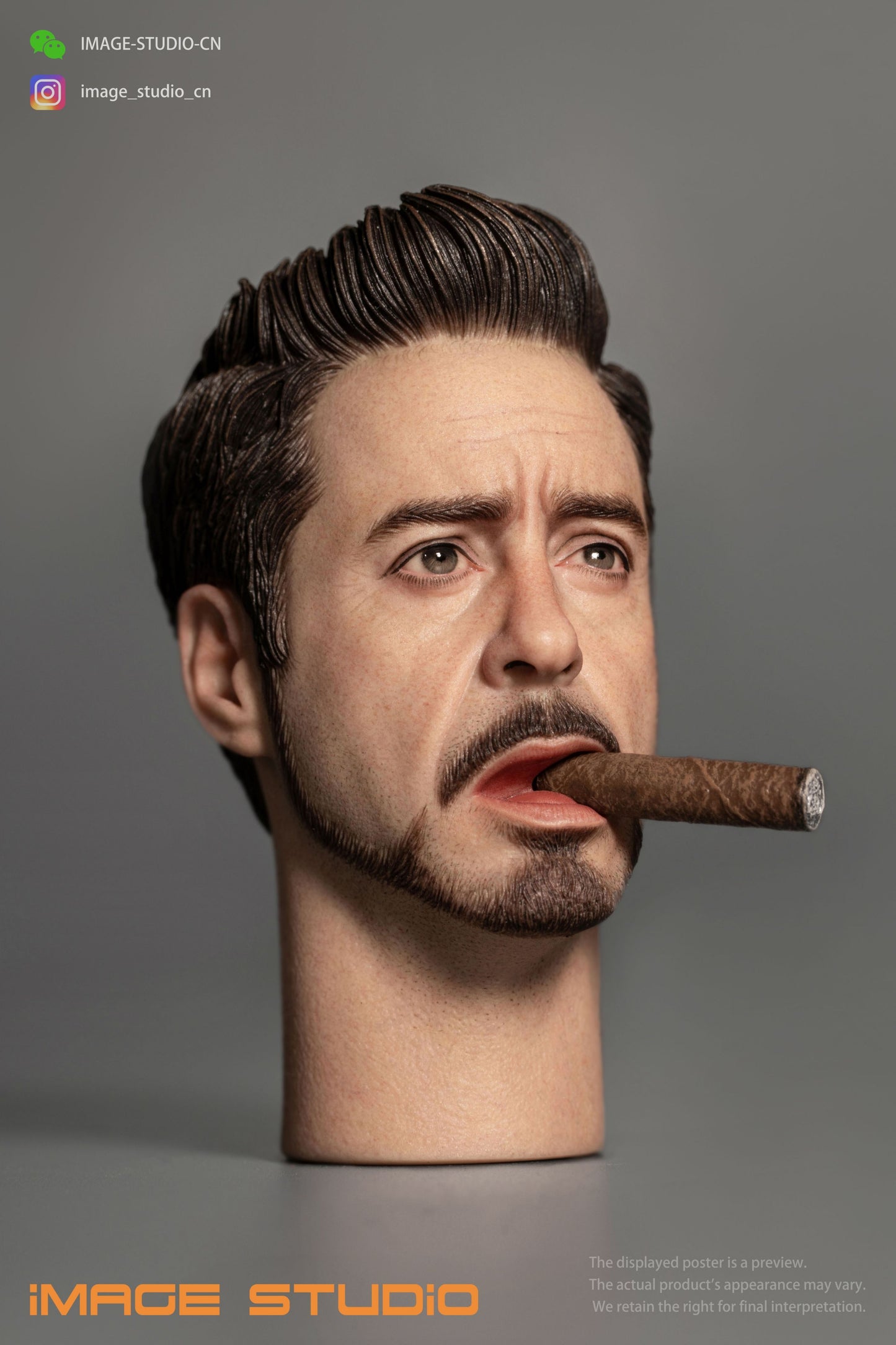 1/6 Tony Stark Cigar Painted Head Sculpt Preorder