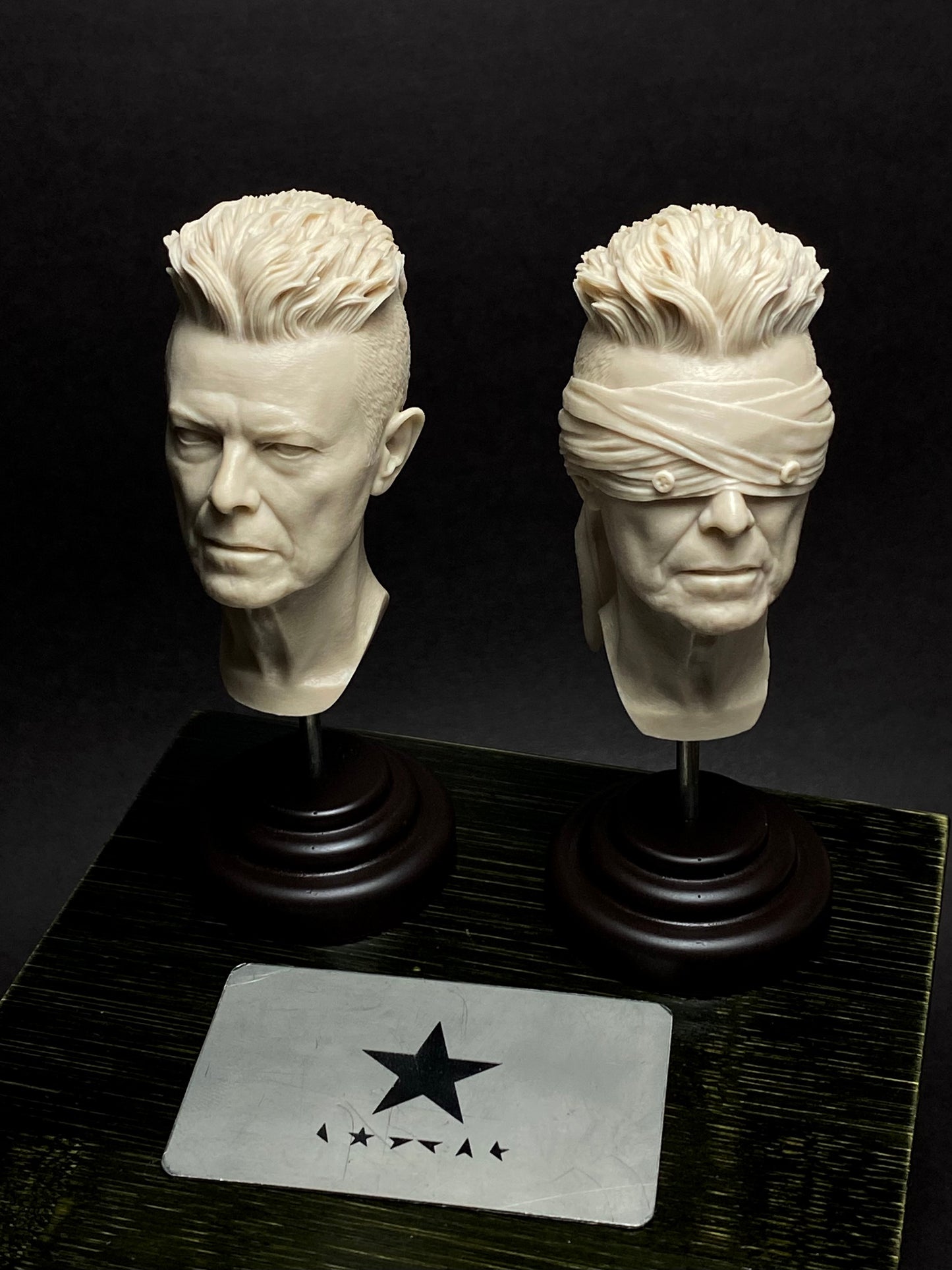 David Bowie 1/6 Unpainted Head Sculptures- from < Blackstar >