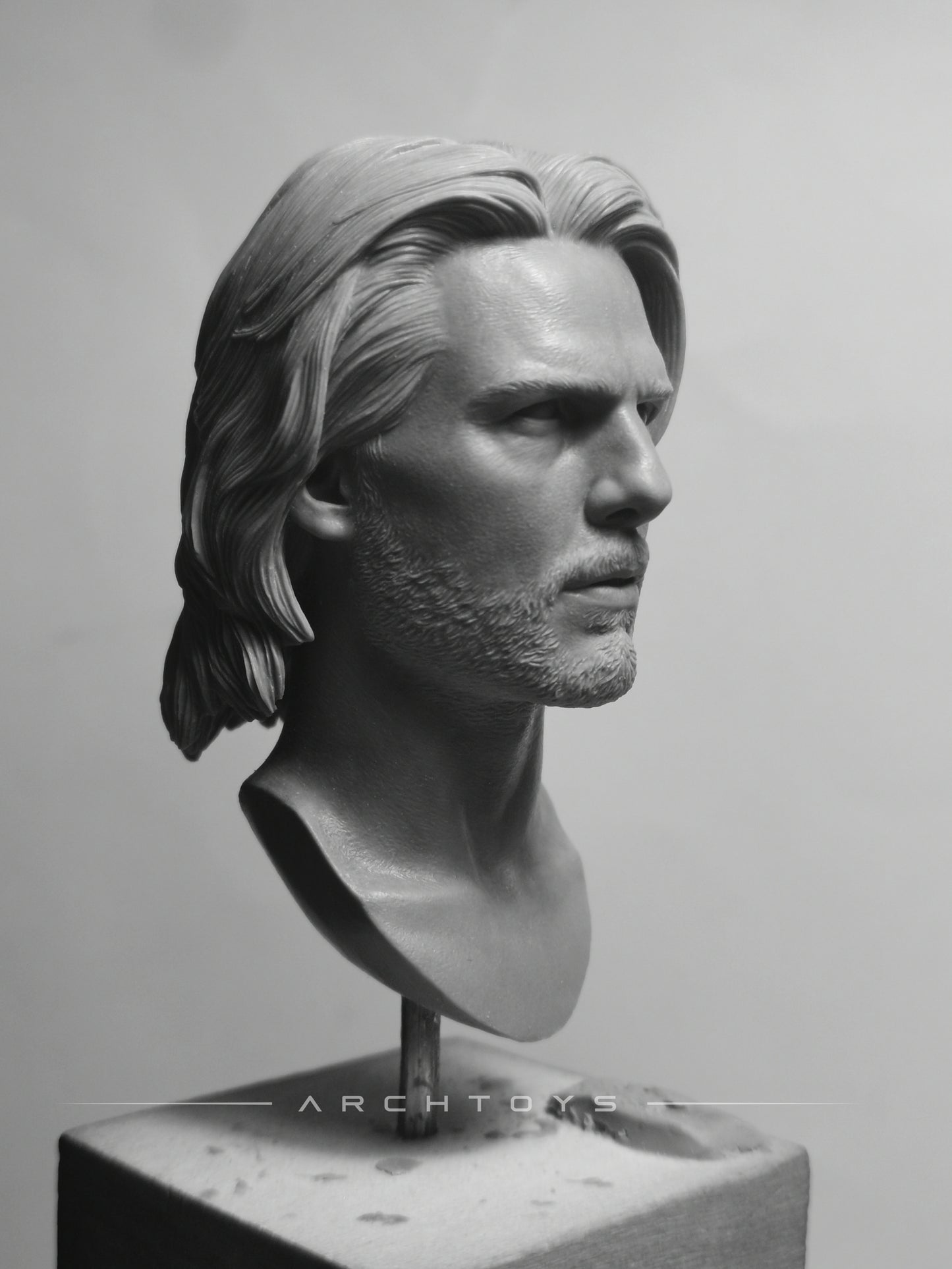 Archtoy 1/6 The Last Samurai Unpainted Head Sculpt (2.0)