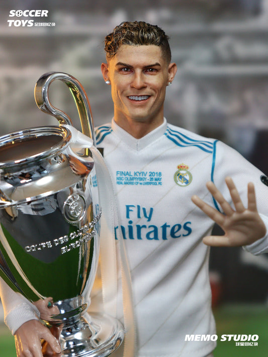 Memo Studio 1/6 Cristiano Ronaldo Real Madrid Action Figure  “Curly Hair &amp; Smile Expression”