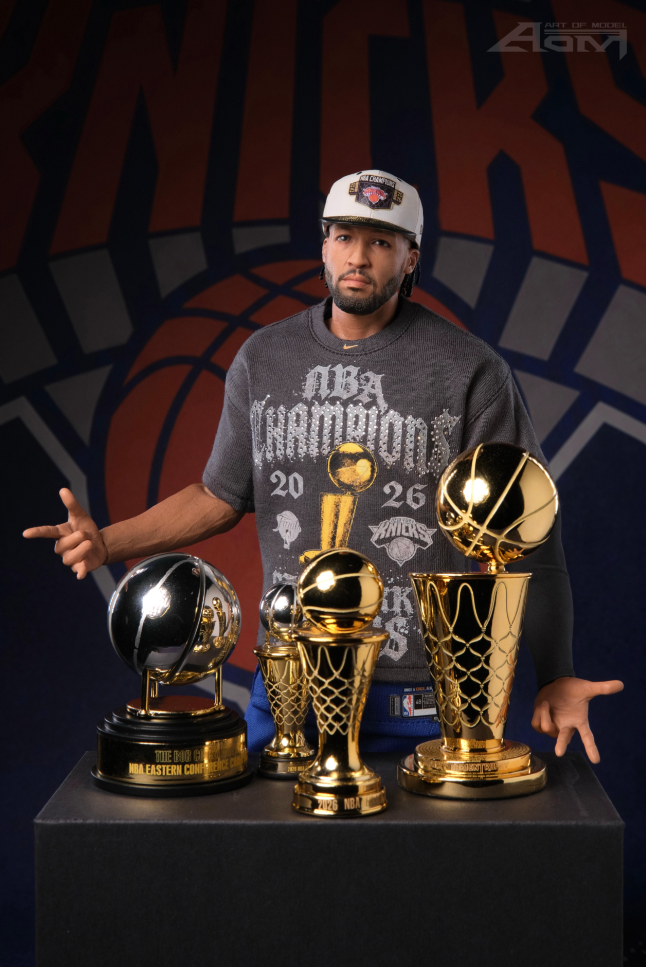 AOM Studio 1/6 Jalen Brunson 2026 NBA Finals MVP Championship Set