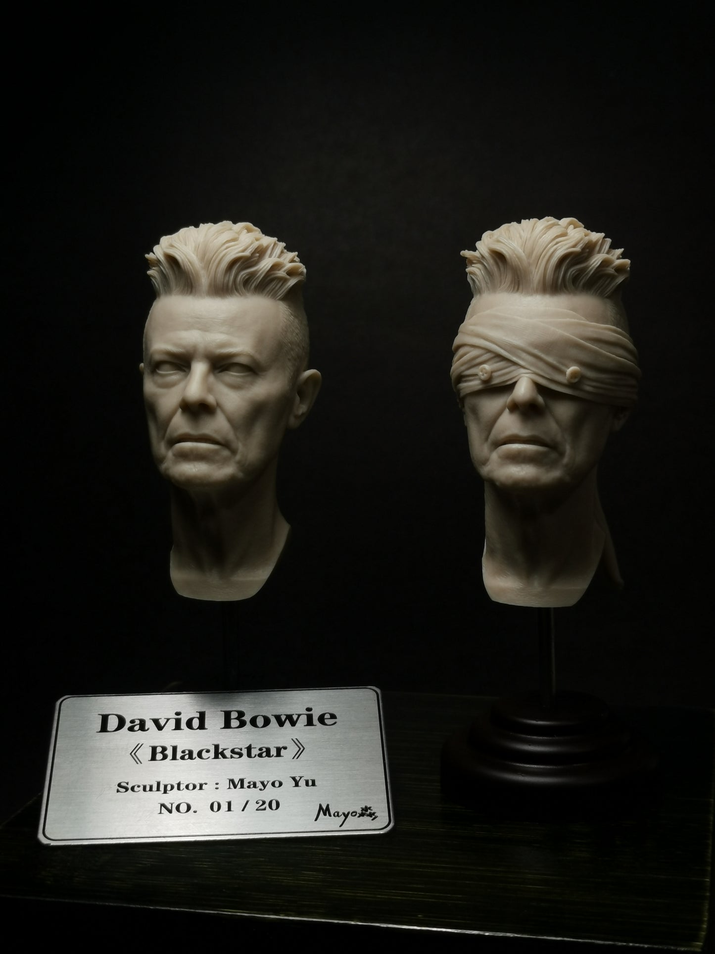 David Bowie 1/6 Unpainted Head Sculptures- from < Blackstar >