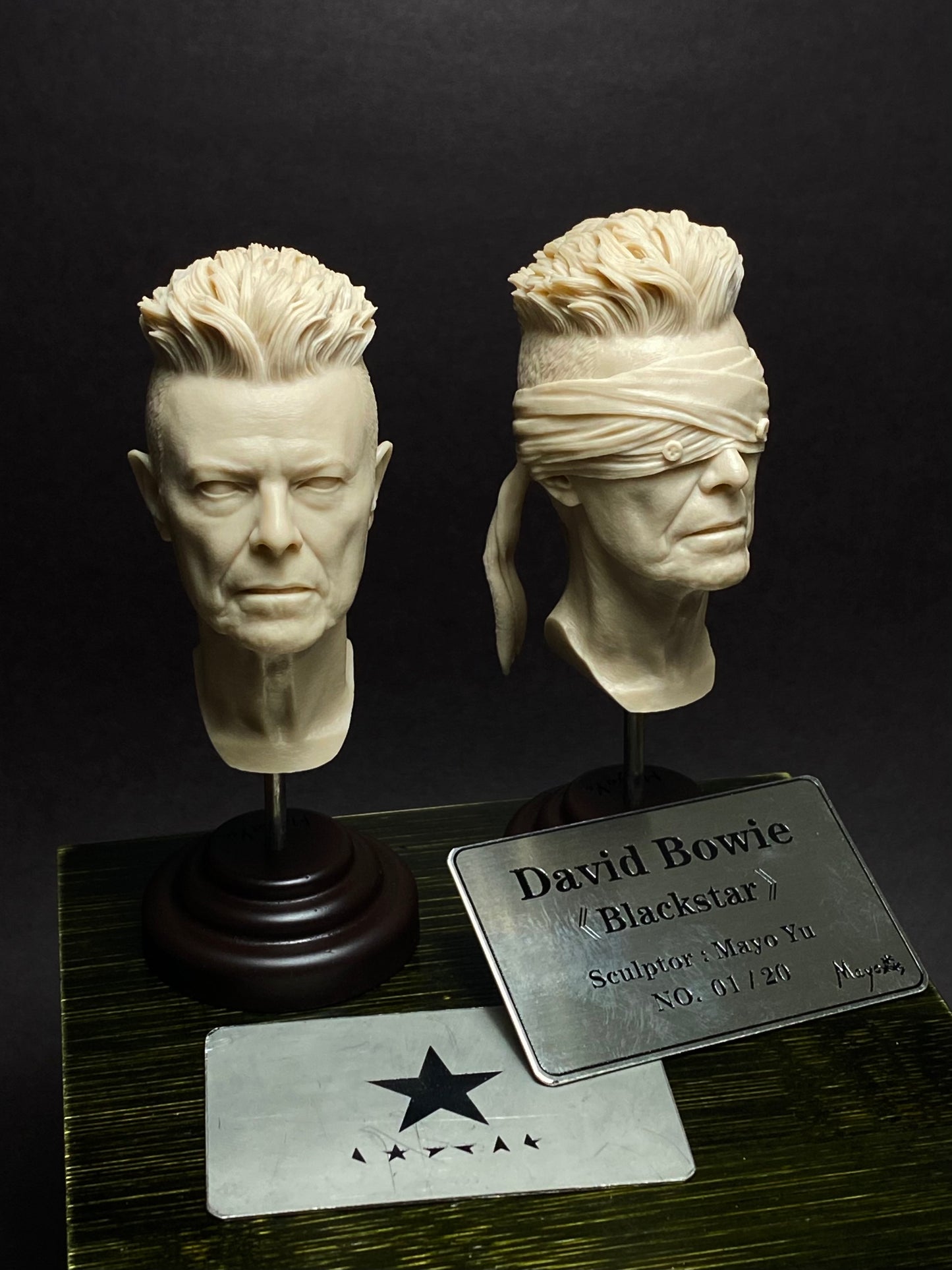 David Bowie 1/6 Unpainted Head Sculptures- from < Blackstar >