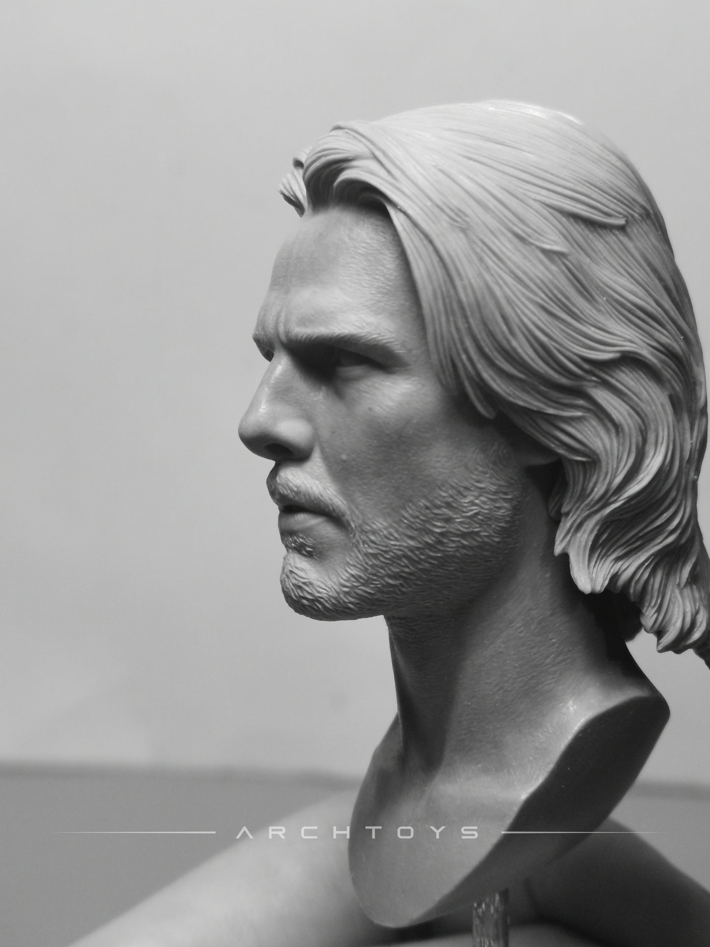 Archtoy 1/6 The Last Samurai Unpainted Head Sculpt (2.0)