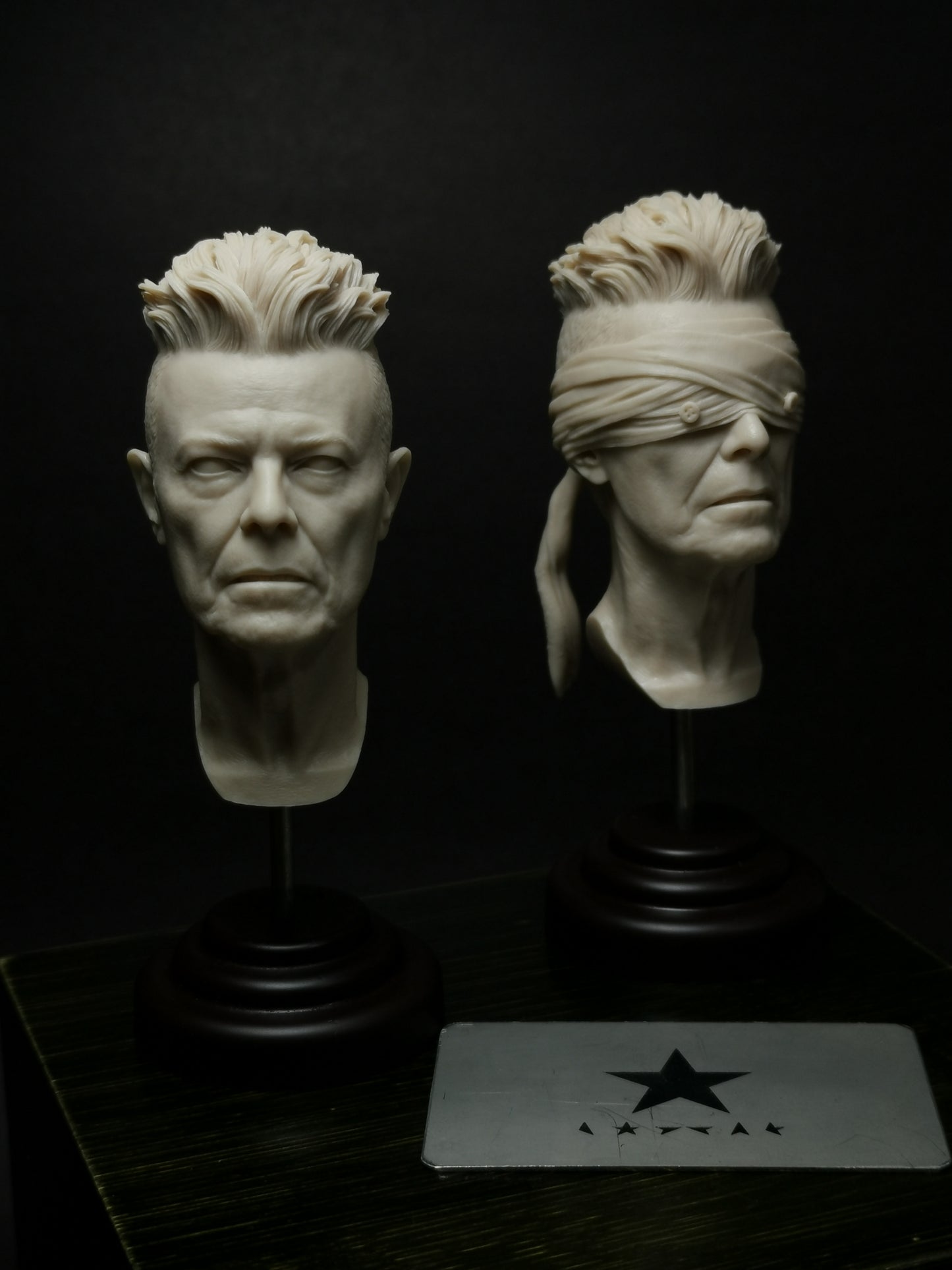 David Bowie 1/6 Unpainted Head Sculptures- from < Blackstar >