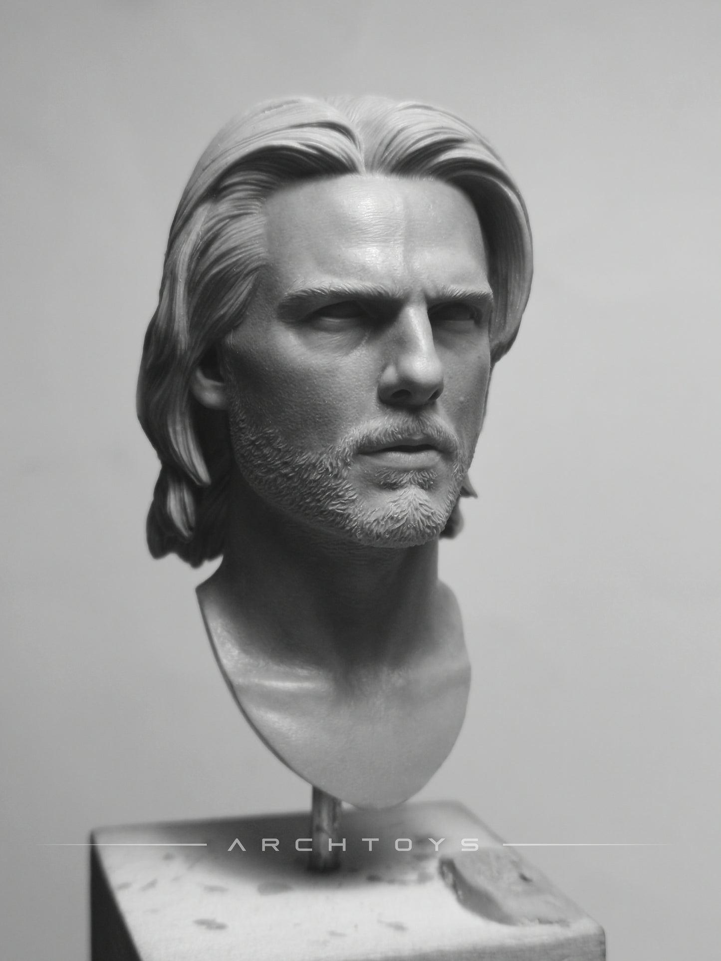 Archtoy 1/6 The Last Samurai Unpainted Head Sculpt (2.0)