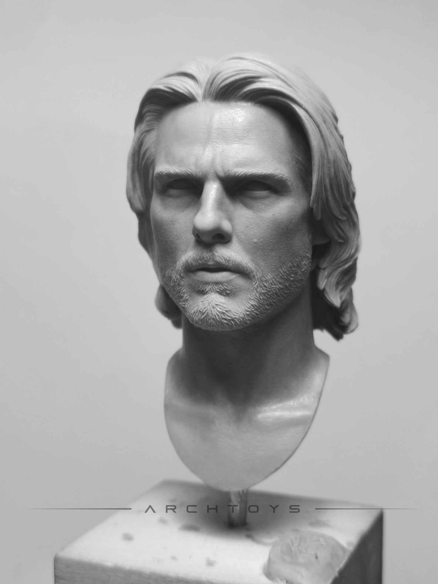 Archtoy 1/6 The Last Samurai Unpainted Head Sculpt (2.0)