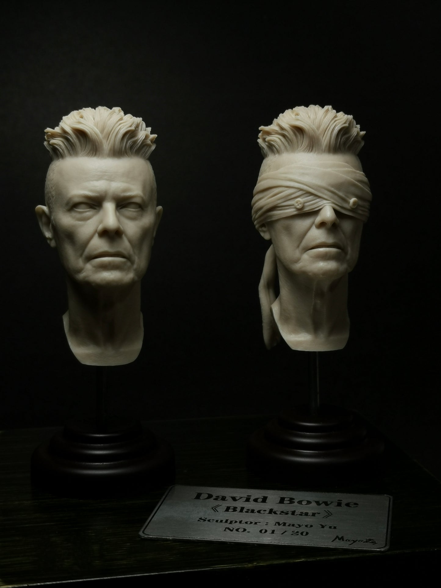 David Bowie 1/6 Unpainted Head Sculptures- from < Blackstar >