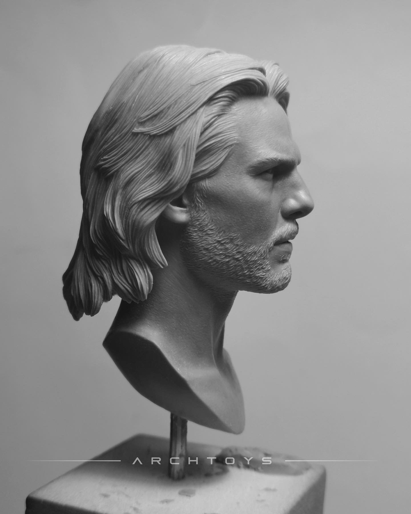 Archtoy 1/6 The Last Samurai Unpainted Head Sculpt (2.0)