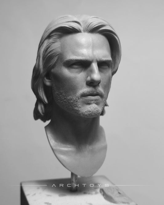 Archtoy 1/6 The Last Samurai Unpainted Head Sculpt (2.0)