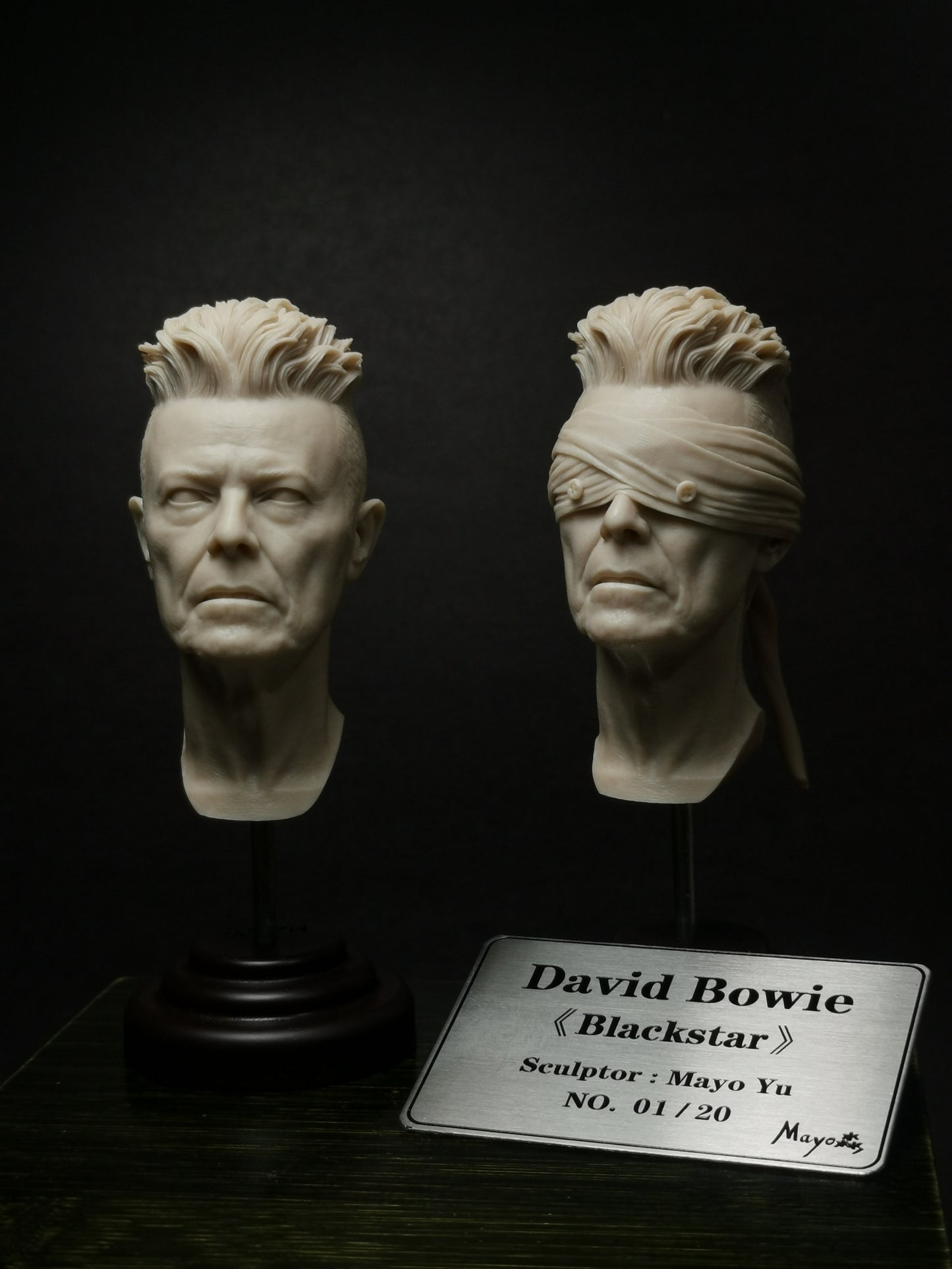 David Bowie 1/6 Unpainted Head Sculptures- from < Blackstar >