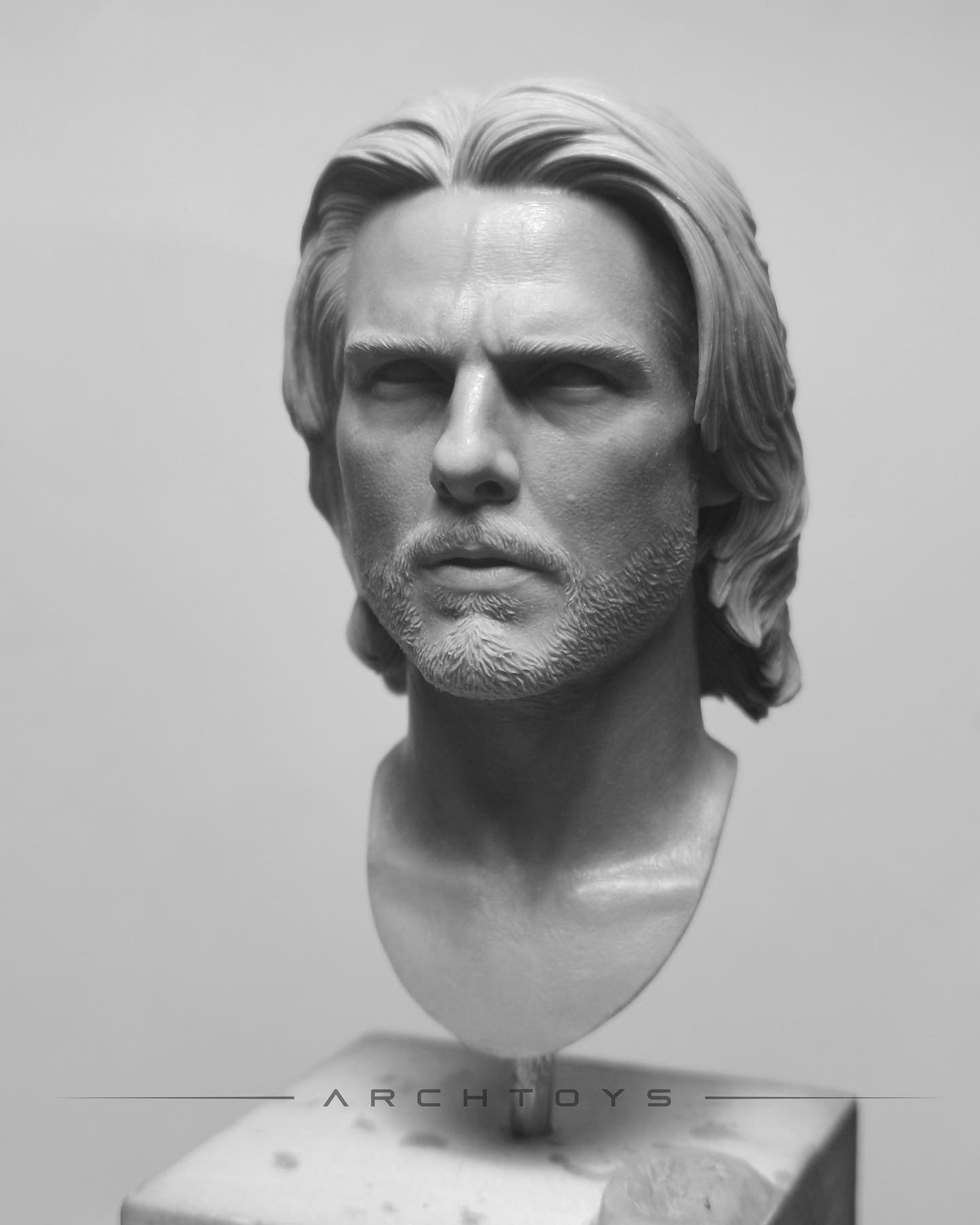 Archtoy 1/6 The Last Samurai Unpainted Head Sculpt (2.0)