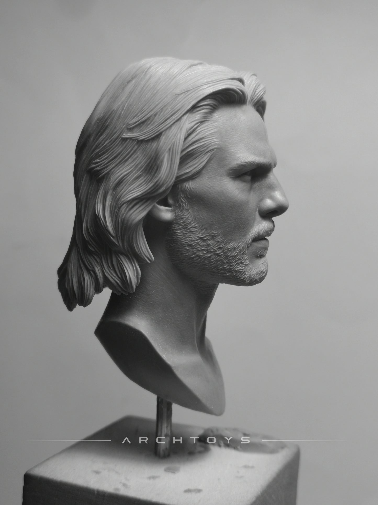 Archtoy 1/6 The Last Samurai Unpainted Head Sculpt (2.0)