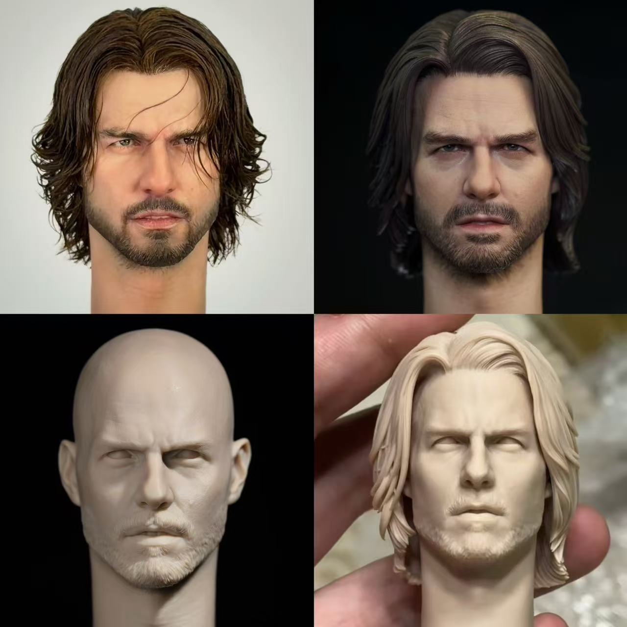1/6 The Last Samurai – Unpainted Head Sculpt