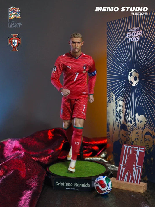 Memo Studio 1/6 Cristiano Ronaldo Nations League Custom Figure Set - Yellow Hair Hand-Painted Edition